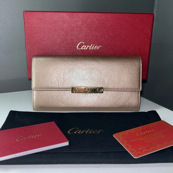 Cartier Handbags - Cartier Gold Leather Love Collection Wallet full inclusion